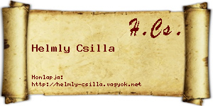 Helmly Csilla névjegykártya